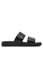 Klapki i japonki męskie - Calvin Klein Klapki Double Strap HM0HM01414 Czarny - miniaturka - grafika 1