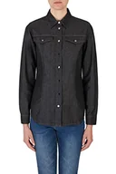Kurtki damskie - Armani Exchange Damska kurtka dżinsowa, długie rękawy, z przodu, czarny denim, XS - miniaturka - grafika 1