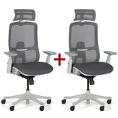 Fotele i krzesła biurowe - Krzesło biurowe JOHNNY 1+1 GRATIS, szare - miniaturka - grafika 1