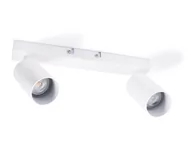 Oprawy, klosze i abażury - Oprawa halogenowa natynkowa ścienno - sufitowa LED Viki L x2 - Biała - miniaturka - grafika 1