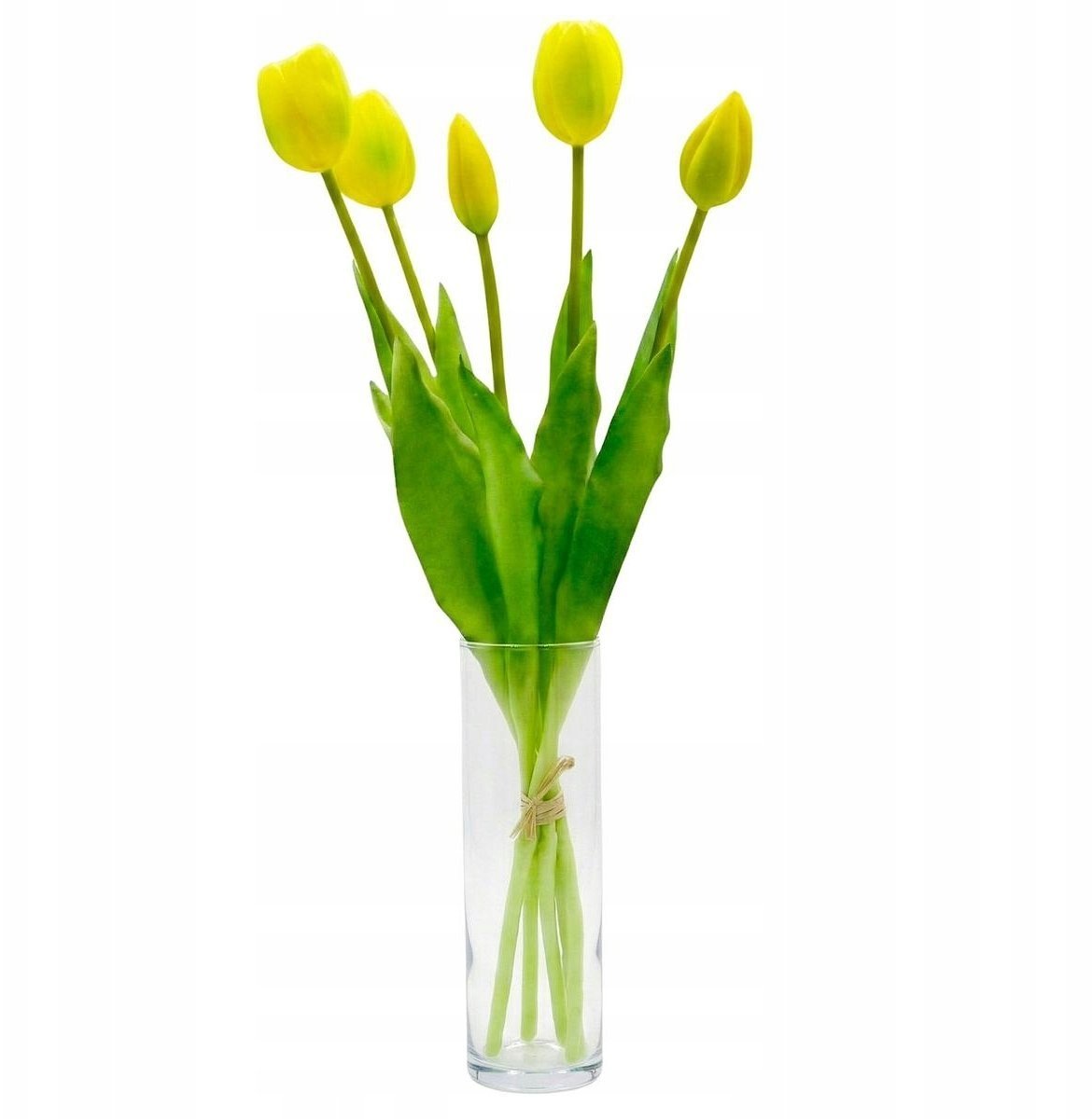 Saska Garden BUKIET 5 TULIPANÓW ŻÓŁTYCH 39CM JAK ŻYWYCH DEKORACJA WIOSENNA