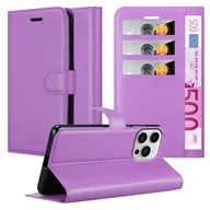 Etui i futerały do telefonów - Etui Cadorabo do Apple iPhone 14 PRO Etui ochronne w kolorze fioletowym Etui na telefon komórkowy Etui z zamknięciem magnetycznym - miniaturka - grafika 1
