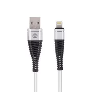 Kable komputerowe i do monitorów - Forever kabel Shark USB - Lightning 1,0 m 2A biały - miniaturka - grafika 1