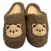 Kapcie damskie - Kapcie Zimowe Miś Misio Damskie Dziecięce Ciepłe Bambosze r. 36-37 - miniaturka - grafika 1