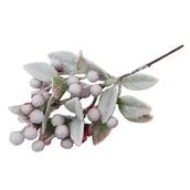 Ozdoby bożonarodzeniowe - Gałązka ostrokrzewu 30 cm ośnieżona - miniaturka - grafika 1