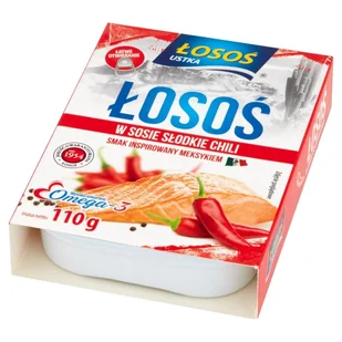Łosoś Ustka Łosoś w sosie słodkie chili 110 g - Konserwy i dania rybne - miniaturka - grafika 1