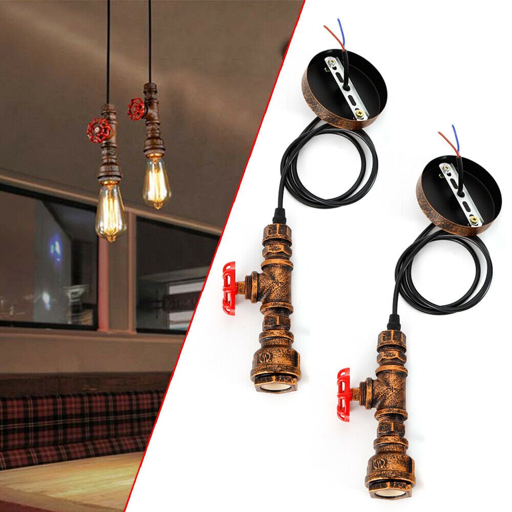 Lampa wisząca 2x LED lampa wisząca metalowy żyrandol vintage lampa przemysłowa lampa wisząca retro lampa sufitowa E27