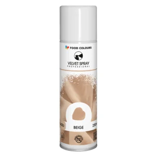 Food Colours Velvet Spray Beige 250ml - Dodatki do ciast w proszku - miniaturka - grafika 1