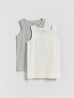 Skarpetki dla dzieci - Reserved - Bawełniany podkoszulek 2 pack - ciemnoszary - miniaturka - grafika 1