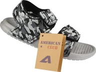 Buty dla dziewczynek - American Club Dziecięce klapki basenowe American Club BNH-70GY 24 - miniaturka - grafika 1