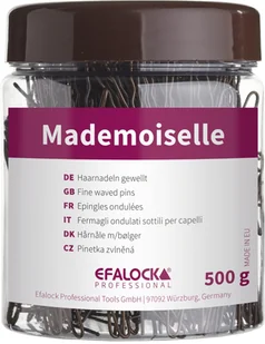 Efalock Mademoiselle, spinki do koka karbowane 65mm, 500g, czarny - Ozdoby do włosów - miniaturka - grafika 1