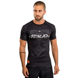 Venum Eclipse Rashguards Short Sleeves Krótki Rękaw Black/Ivory - Kimona, stroje i obuwie - miniaturka - grafika 1