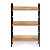 Półki i regały dla dzieci - Regał Drewniany Nowoczesny Metalowa Rama Loft 3 Półki - miniaturka - grafika 1