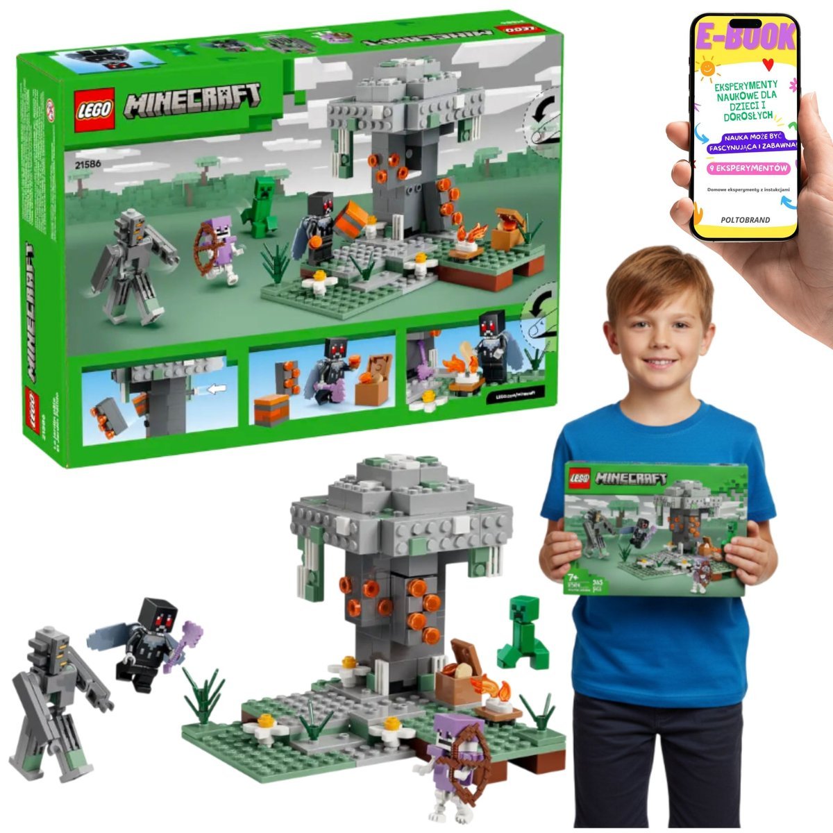 LEGO Minecraft Blady Ogród biom z gry figurki creeper i szkielet 21586 Lego prezent 7+ Dla Chłopca Syna + EBOOK