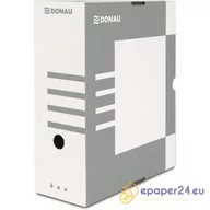 Pojemniki biurowe - PUDŁO ARCHIWIZACYJNE 1200 KARTEK KARTONOWE FSC DONAU, SZARY - miniaturka - grafika 1