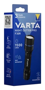 Varta Night Cutter Pro F30R Czarny Latarka ręczna LED - Latarki - miniaturka - grafika 1