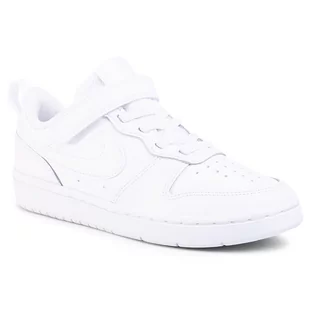 Nike Buty Court Borough Low 2 (Psv) BQ5451 100 White/White/White - Buty sportowe damskie - miniaturka - grafika 1