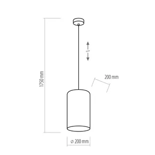 TK Lighting Lampa wisząca tuba nowoczesna TERCINO ORANGE 1pł. 6120 - Lampy sufitowe - miniaturka - grafika 2
