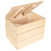 Skrzynie ogrodowe - Kufer skrzynia z drewna desek pudełko 27x20x21,5cm - miniaturka - grafika 1