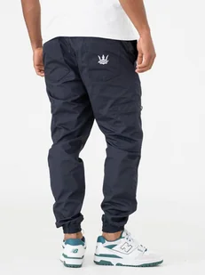 Spodnie Materiałowe Jogger Bojówki Ze Ściągaczem Granatowe Jigga Wear Crown Ripstop Cargo XXL - Spodnie męskie - miniaturka - grafika 1