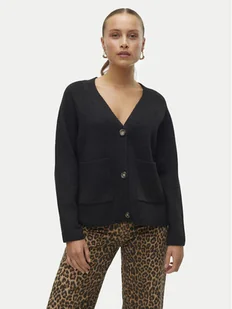 Vero Moda Kardigan Boom 10320457 Czarny Loose Fit - Swetry damskie - miniaturka - grafika 1