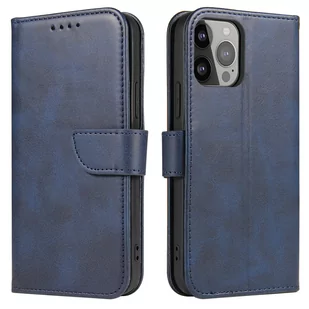Magnet Case elegancki futerał etui pokrowiec z klapką i funkcją podstawki iPhone 13 Pro niebieski - Etui i futerały do telefonów - miniaturka - grafika 1