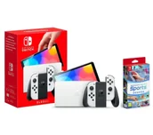 Konsole Nintendo - Nintendo Switch OLED Biały + Switch Sports - miniaturka - grafika 1