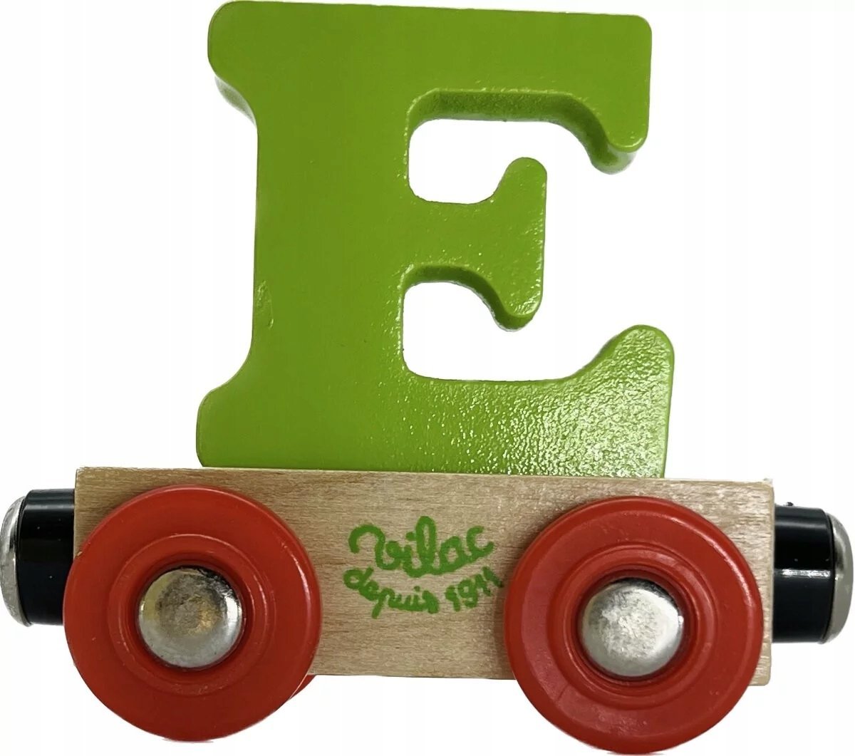 Vilac wagonik kolejowy magnetyczny z literką E - różne kolory
