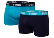 Majtki męskie - Puma Bokserki Męskie Fashion Boxer Navy/Blue 2 Pak 906823 10 Xxl - miniaturka - grafika 1
