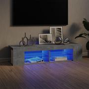 Szafki RTV - vidaXL Lumarko Szafka TV z oświetleniem LED, szarość betonu, 135x39x30 cm 804233 - miniaturka - grafika 1