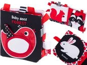 Gryzaki dla dzieci - Książeczka sensoryczna gryzak metki kontrastowa las - miniaturka - grafika 1