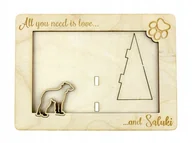 Ramki na zdjęcia - Chart perski Saluki ramka na zdjęcie z psem grawer - miniaturka - grafika 1