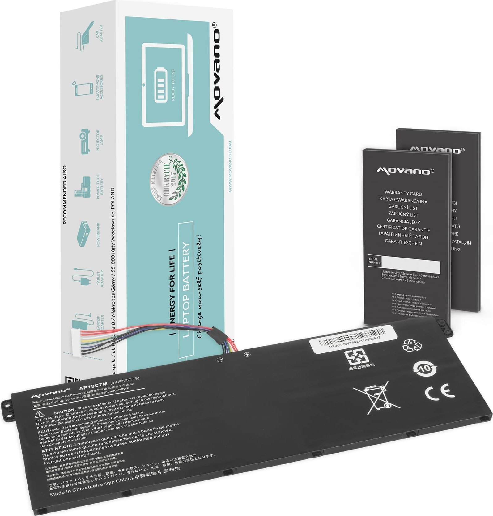 Movano Bateria Movano do Acer Spin 5, Swift 3, Swift 5