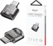 Pozostałe akcesoria do telefonów - Yesido yesido GS19 Czytnik Kart OTG Type-C - Micro SD, BLACK / CZARNY - miniaturka - grafika 1