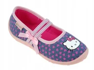 Buty dla dziewczynek - Kapcie Dziecięce Do Przedszkola z Gumką Baleriny Miękkie HELLO KITTY 32 - miniaturka - grafika 1