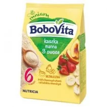 Nutricia BOBOVITA KASZKA MANNA O SMAKU OWOCOWYM BEZMLECZNA 180G 5193151 - Kaszki dla dzieci - miniaturka - grafika 1