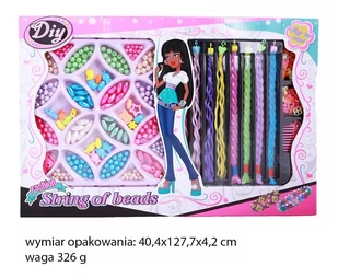 Zestaw koralików do tworzenia bransoletek i ozdób do włosów - Dekoratorstwo - miniaturka - grafika 1