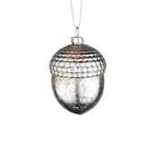 Bombki - CC DESIGN INTERIOR Bombka żołądź srebrny - miniaturka - grafika 1