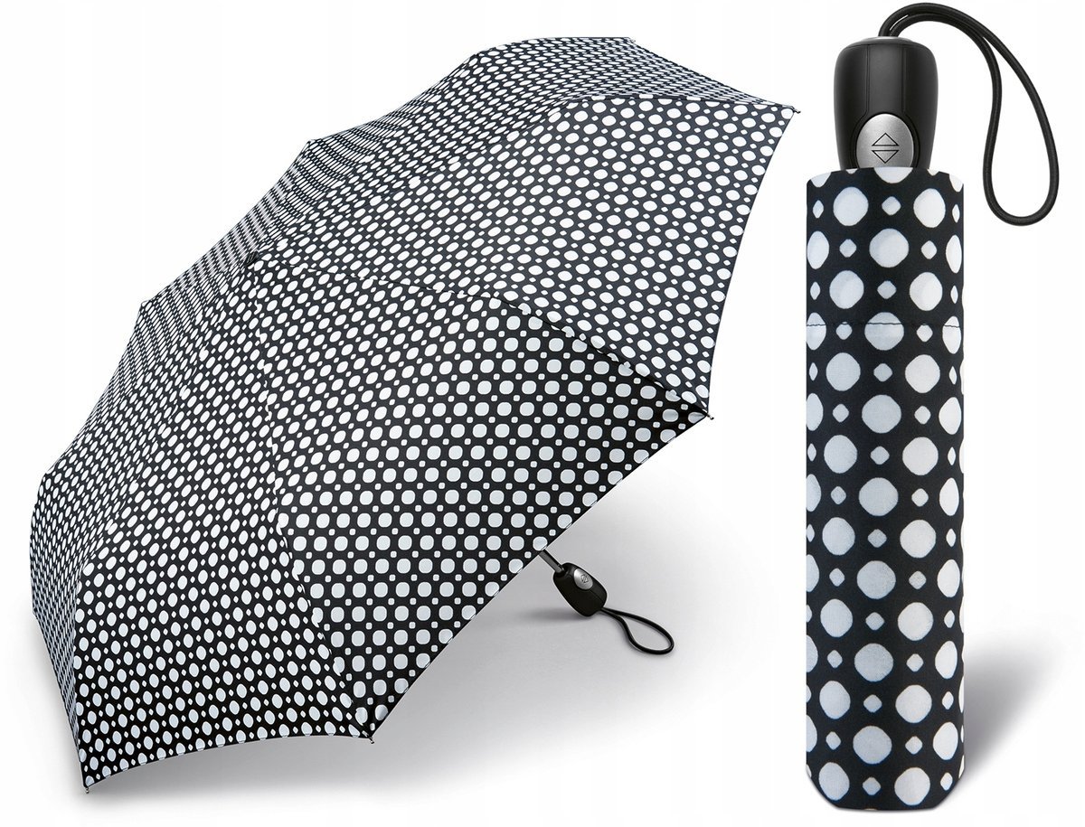 Parasol Automatyczny, Składany, Z Pokrowcem Pierre Cardin Biały, Czarny