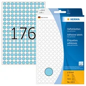 Etykiety do drukarek - Herma Vielzwecketiketten blau 8 mm rund Papier 5632 St. - 2213 - miniaturka - grafika 1