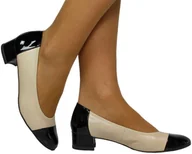 Półbuty damskie - Półbuty Eleganckie Caprice 9-22317-42 408 Beige Comb Beżowe - CAPRICE - miniaturka - grafika 1