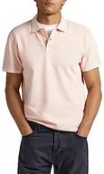 Koszulki męskie - Pepe Jeans Oliver Gd męska koszulka polo, Różowy (Spritzer), L - miniaturka - grafika 1