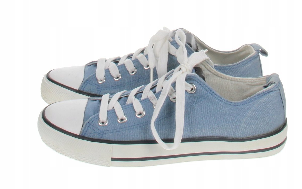 PRIMARK TRAMPKI DAMSKIE NIEBIESKIE NISKIE SZNUROWANE 39 1JTE