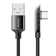 Kable USB - Joyroom gamingowy kabel USB - USB Typ C do ładowania / transmisji danych 3A 1,2m czarny (S-1230K3) S-1230K3(C)-black - miniaturka - grafika 1
