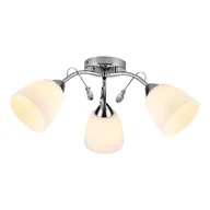 Lampy sufitowe - Pireus lampa sufitowa 3xE27 chrom/biały ML1275 - miniaturka - grafika 1