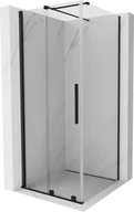 Kabiny prysznicowe - Mexen Velar kabina prysznicowa rozsuwana 100x100 cm, transparent, czarna - 871-100-100-01-70 - miniaturka - grafika 1