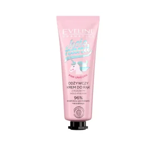 Eveline Holo Hand Pink Unicorn Odżywczy Krem do rąk z różowym holo pyłkiem 50ml - Kremy i maski do rąk - miniaturka - grafika 1