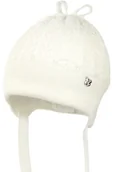 Czapki dla dzieci - Dziewczęca czapka na zimę ADALINA ekri - miniaturka - grafika 1