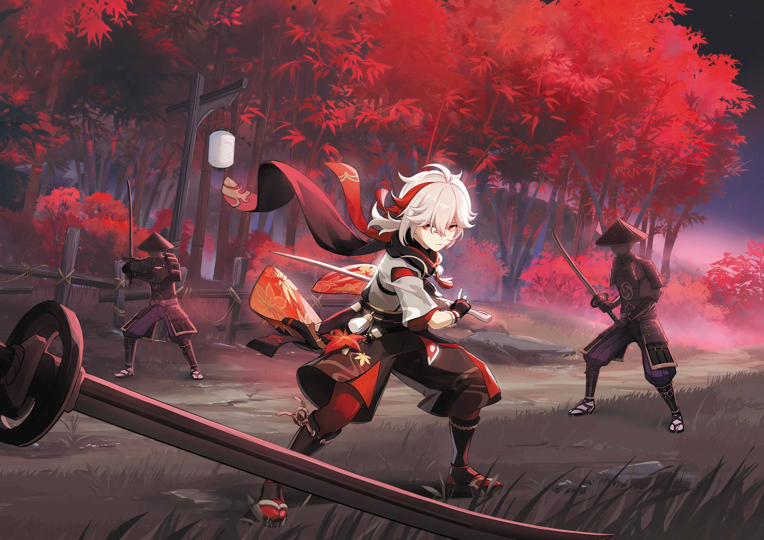 Plakat A3 Genshin Impact Anime Gra Kaedehara Kazuha