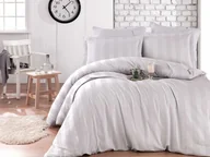 Pościel - Pościel satyna żakardowa WAFEL GREY - miniaturka - grafika 1